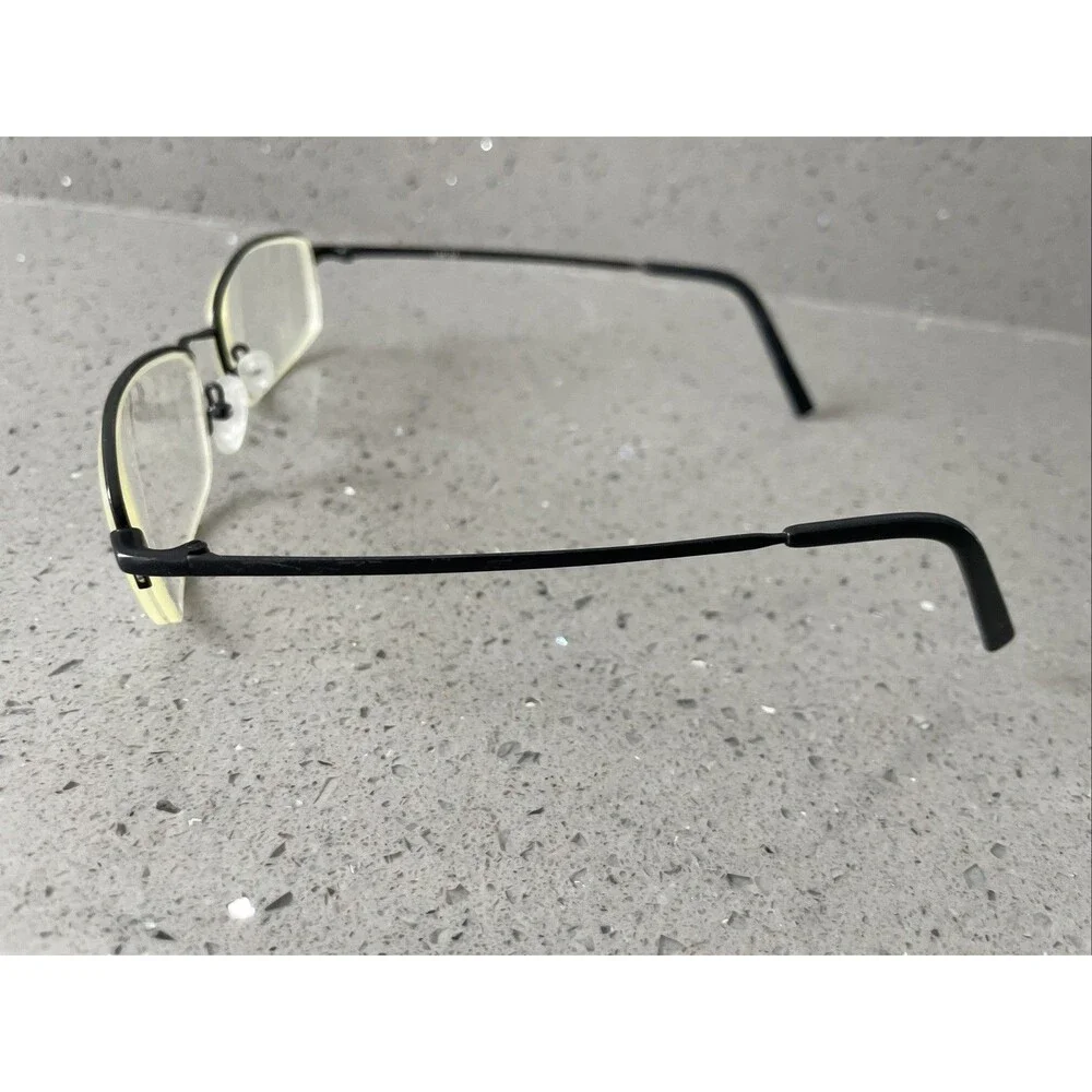 Head Lines Eyeglasses Frames ONLY 52-18-140 L101 C1 Half Rim Black rectangle
